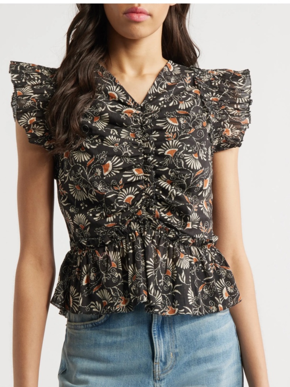 Rails Cali Floral Print Peplum Top